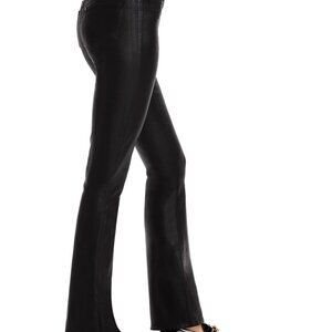 L'AGENCE Selma Noir Coated Baby Boot Jeans